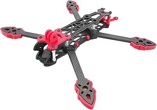 Quadro de Drone de Corrida FPV, Quadro de Quadricóptero RC de Fibra de Carbono Estável 225 Mm Distância entre Eixos Bem Trabalhado Leve para Acessórios de Drone RC (Vermelho)