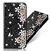 Produktbild 3D Butterfly Bling Glitter Glitzer Diamond Musterg Ledertasche Slim Retro Bookstyle mit Standfunktion Karteneinschub Magnetverschluss Flip Wallet Hülle Schutzhülle für Samsung Galaxy A6 Plus 2018