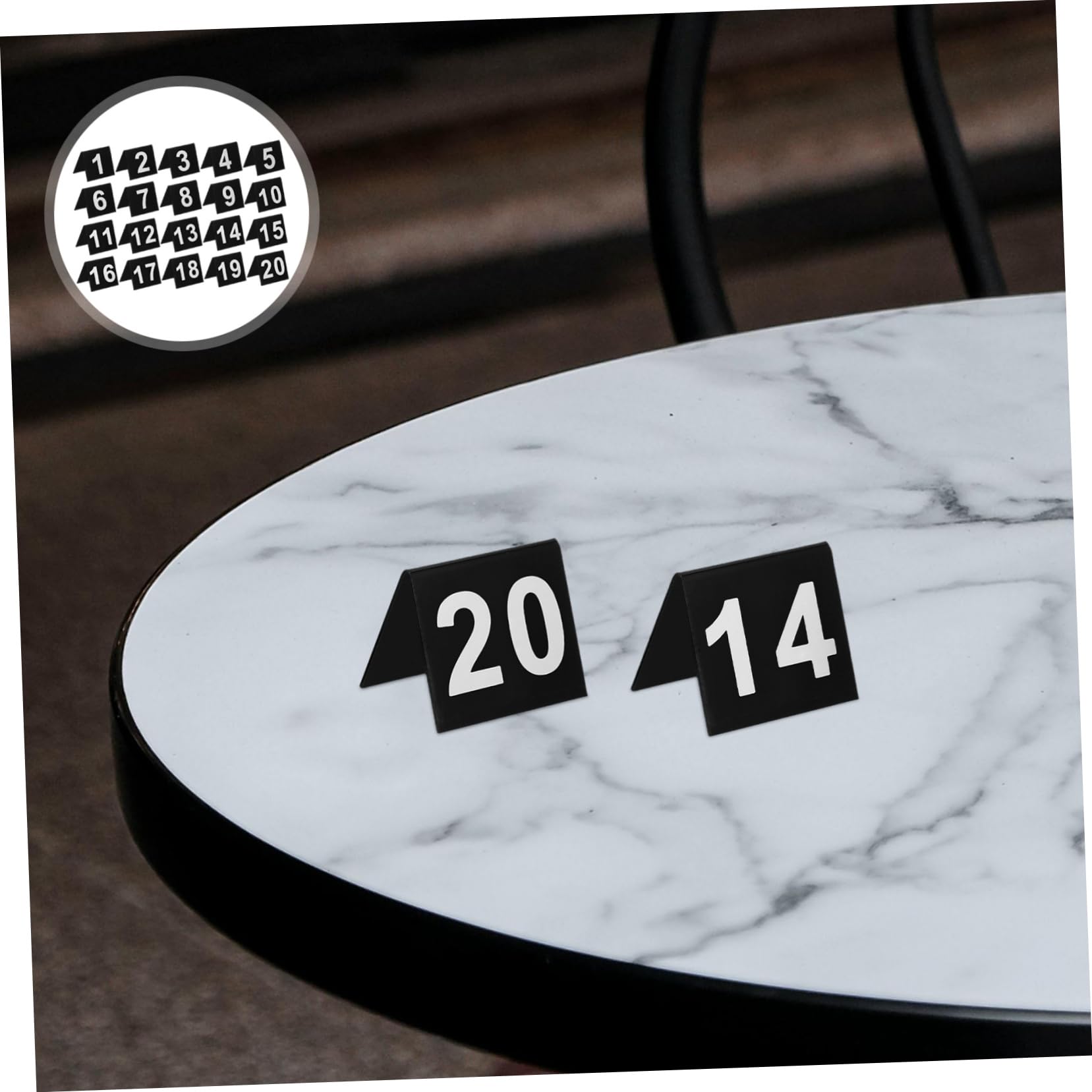 20 Stück Förmige Tischnummern aus Acryl für Hochzeiten und Veranstaltungen Doppelseitige Tischkarten Stabil und Platzsparend für Empfänge und Feiern