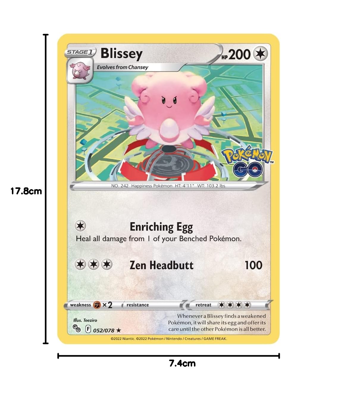 Pokémon TCG: Pokémon Go Tin – Blissey (2 Folienkarten und 4 Booster-Packs)