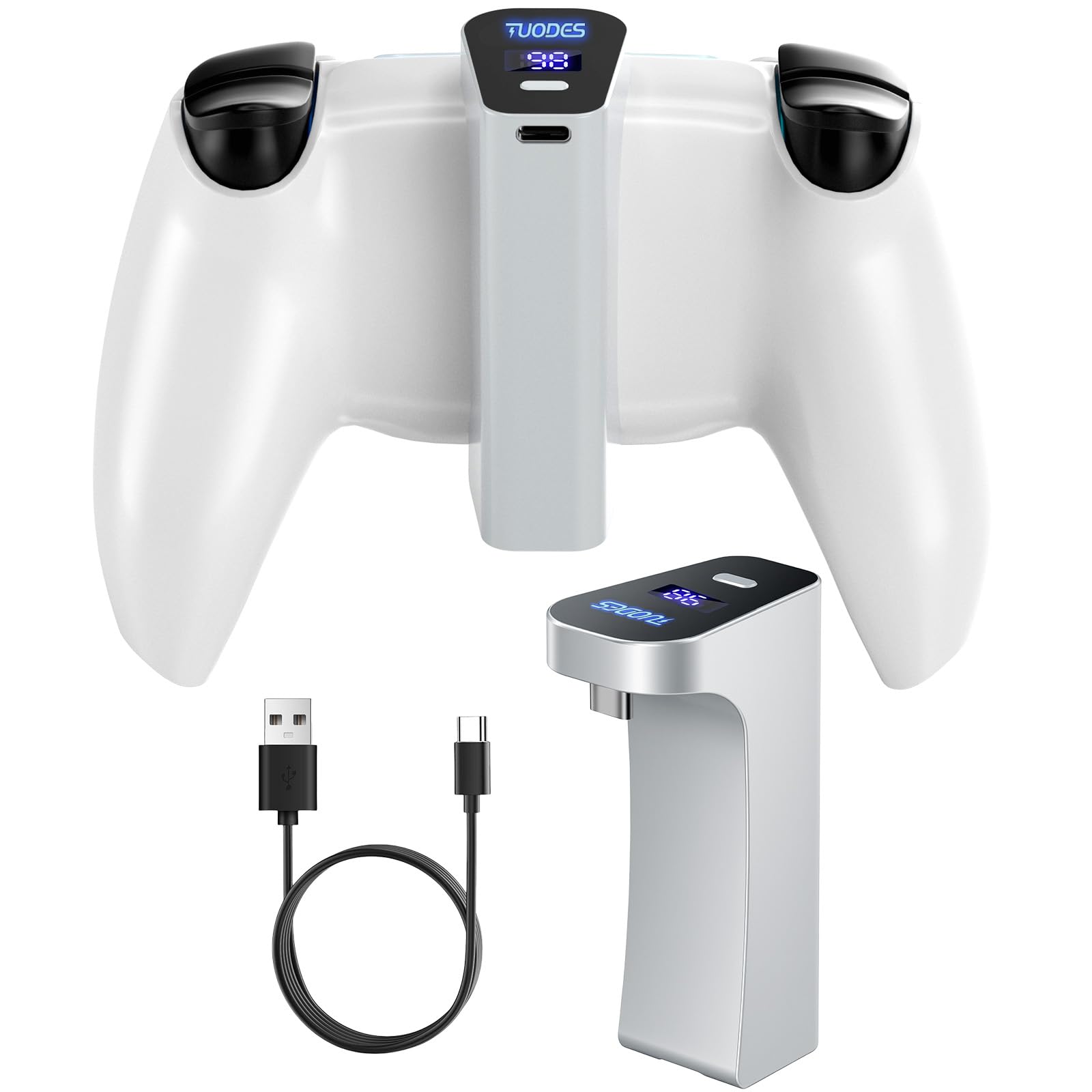 Wireless Charger for PS5 Controller Battery Pack Compatible with PlayStation DualSense & Edge Fast Charging Station PS5 Accessory