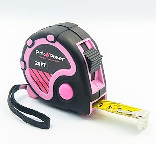 25ft Pink Tape Measure - Pink Measuring Tape Measure for Womens Tool Kit with Retractable Blade and Lock Button - Girls Tape Measure for Pink Tools - Lightweight Measurement Tape