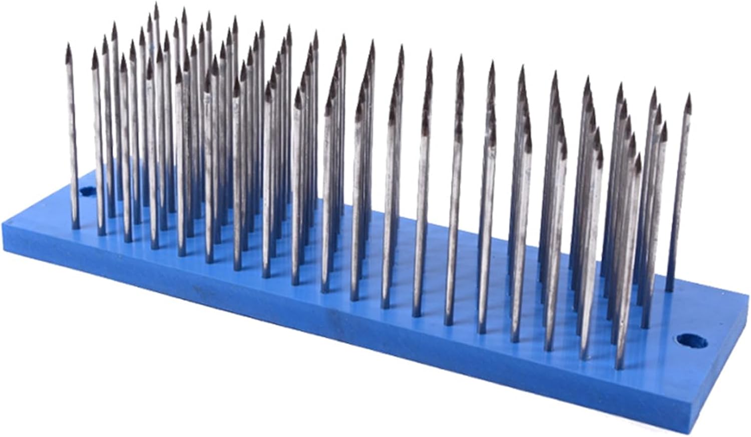 Hair Hackle with 93 Pcs Needles for Combing Bulk Hair Human, Making Lace Wig Tools Weft Tools, Blue