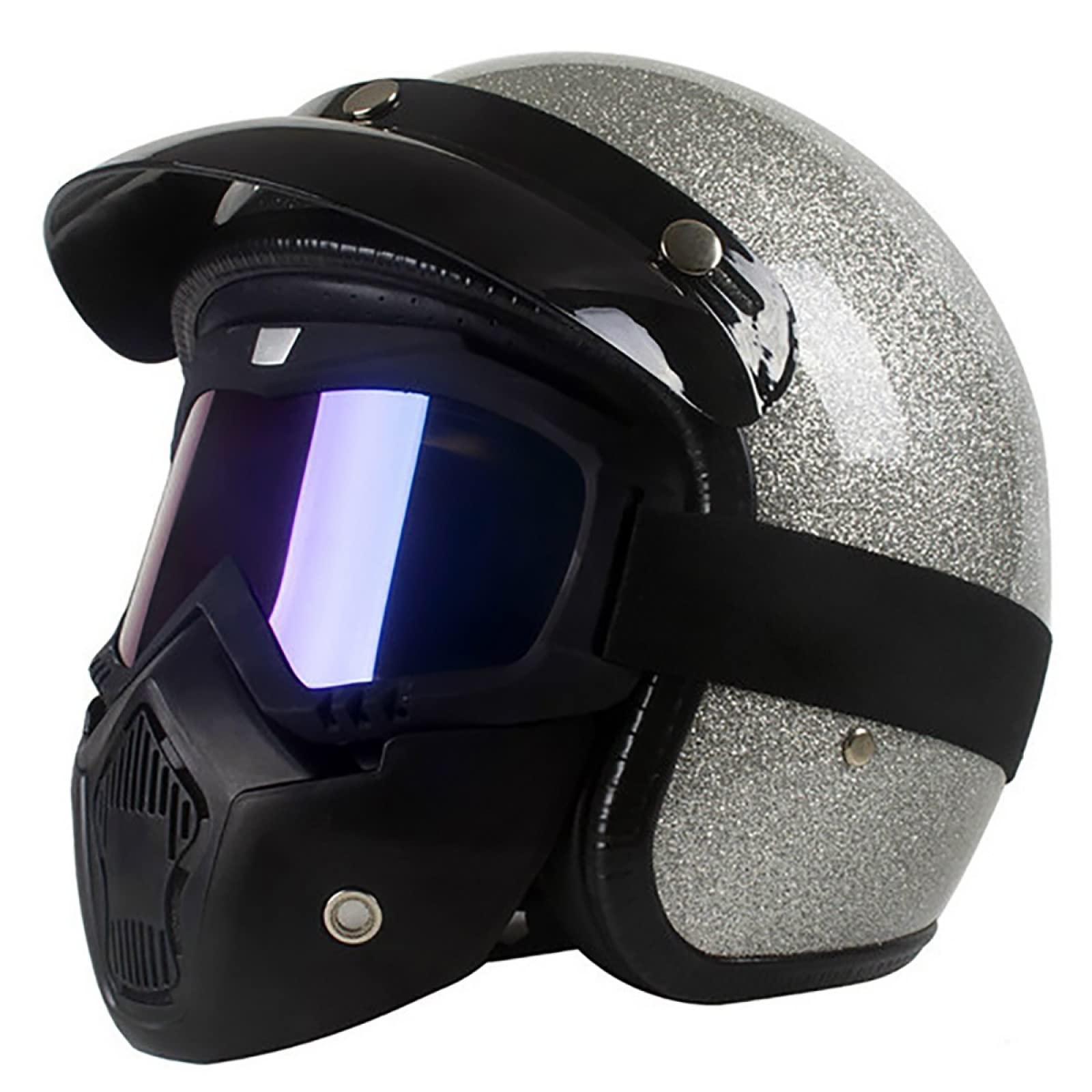 Buy EBAYIN Motorcycle Helmet Retro Harley Helmet Jet Helmet Open Face