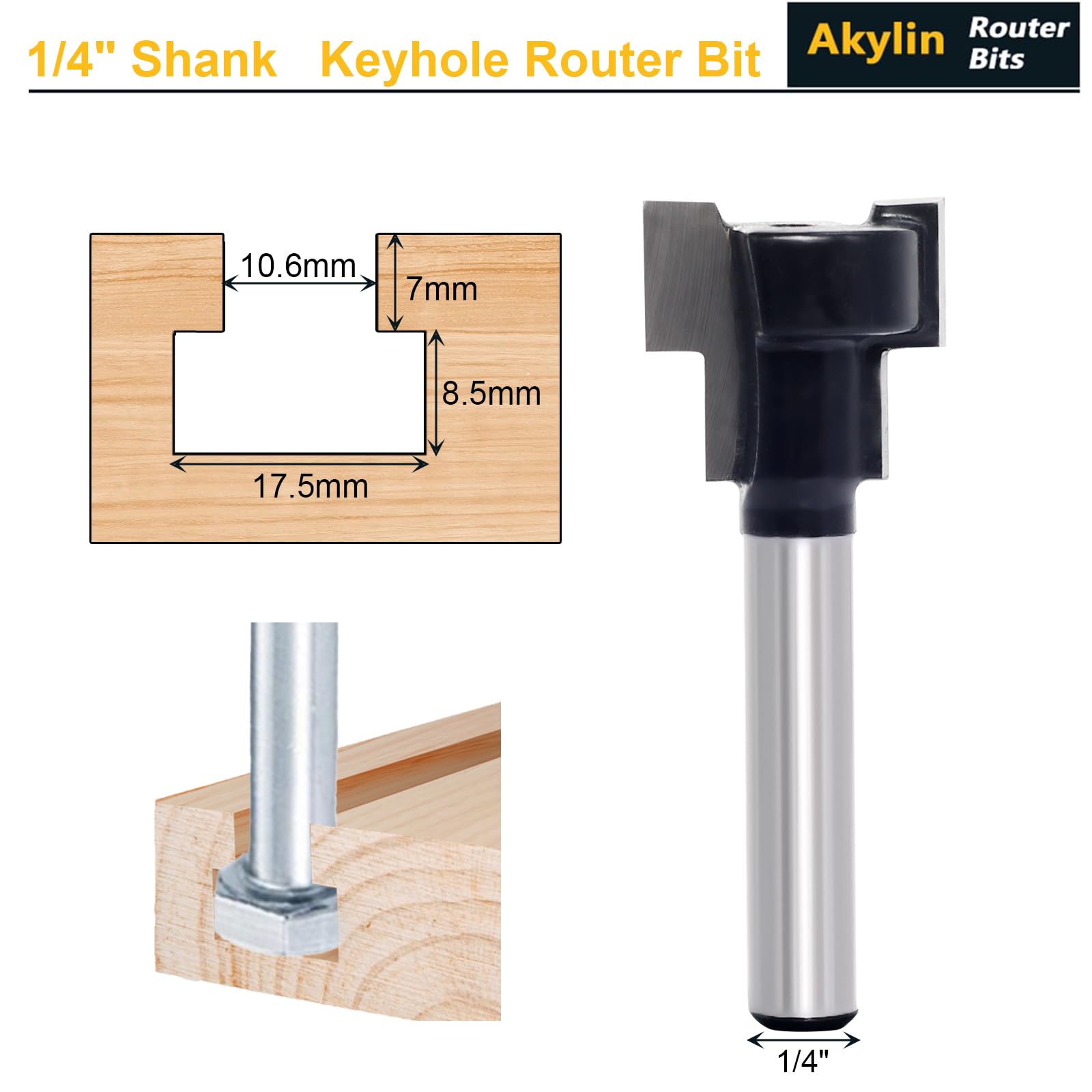 Carbide Tipped Keyhole Bit, 1/4-Inch Shank - Image 2