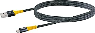 SCHWAIGER Cable de carga USB 2.0 A a micro USB de 1,2 m, color negro y amarillo.