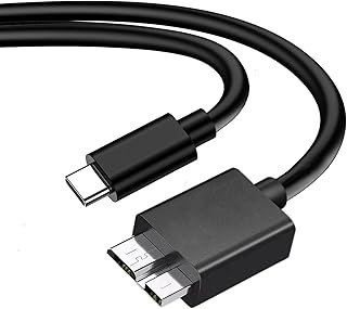 USB C to Micro B Cable 2m, Type C to Micro B Hard Drive Cable for External HDD and SSD Drives, MacBook pro and Galaxy S8/S9/S10