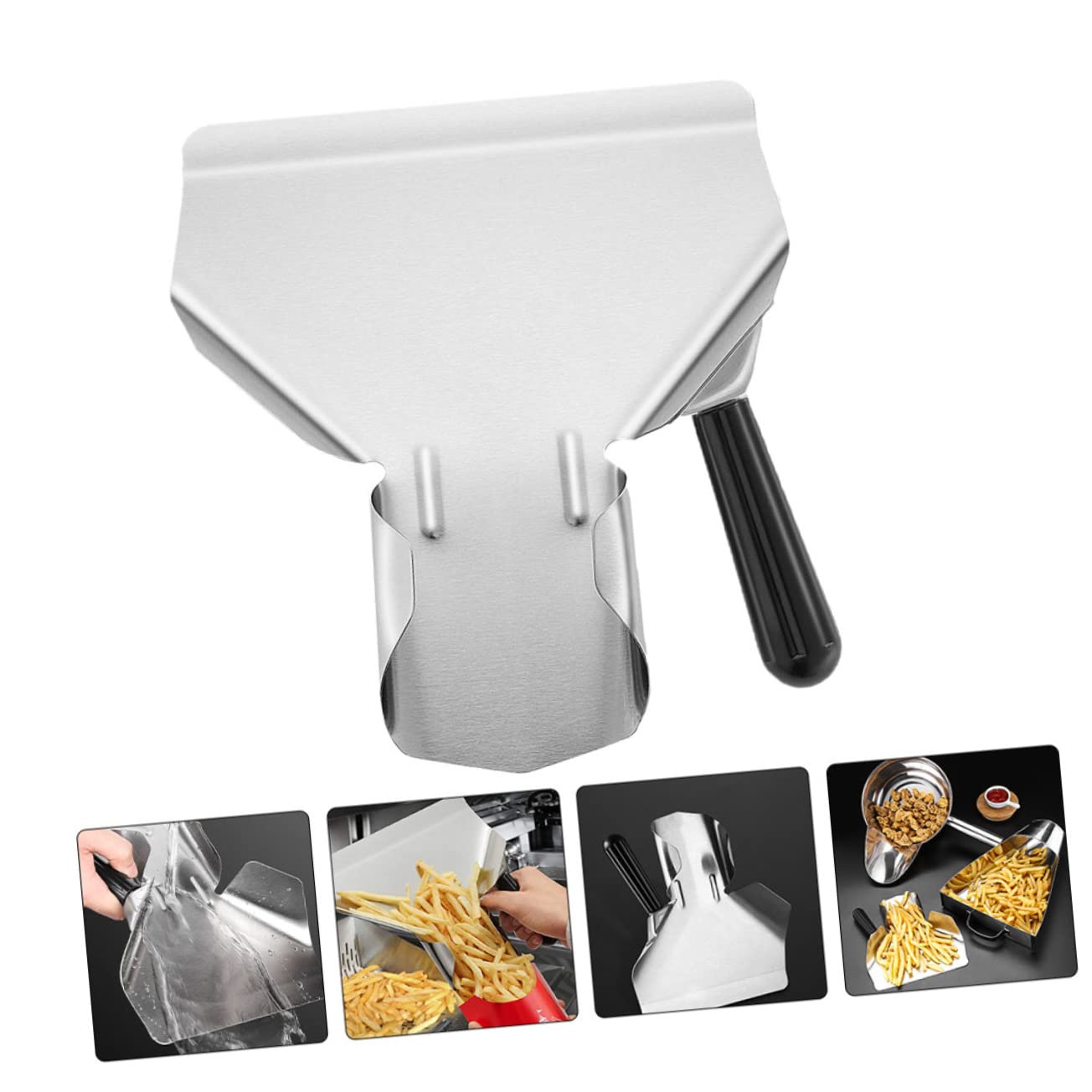 IMIKEYA Paletta in Acciaio Inossidabile Leggera e Facile da Pulire per Imballaggio Farina e Noci, Utensile da Cucina per Uso Domestico e Ristoranti