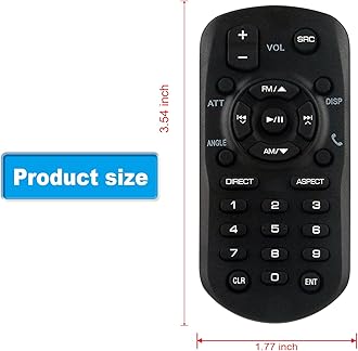RM-RK258 Replaced Remote Control Compatible with JVC Multimedia Receiver KW-V21BT KW-V11 KW-M560BT KW-V350BT KW-V320BT KVC-120BT KW-V230BT KW-V250BT KW-V25BT KW-M150BT KW-M150BT KW-Z1000W KW-M745DBT
