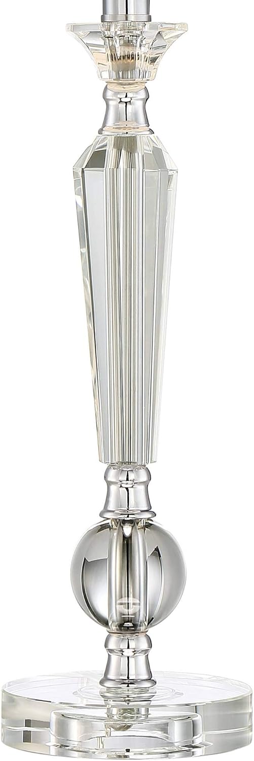 Blасk Frіdау - 50% оƒƒ Jolie Traditional Art Deco Table Lamps 26 High Set of 2 Crystal Candlestick Off White Drum Shade Decor for Living Room Bedroom House Bedside Nightstand Home Office Entryway - Vienna Full Spectrum