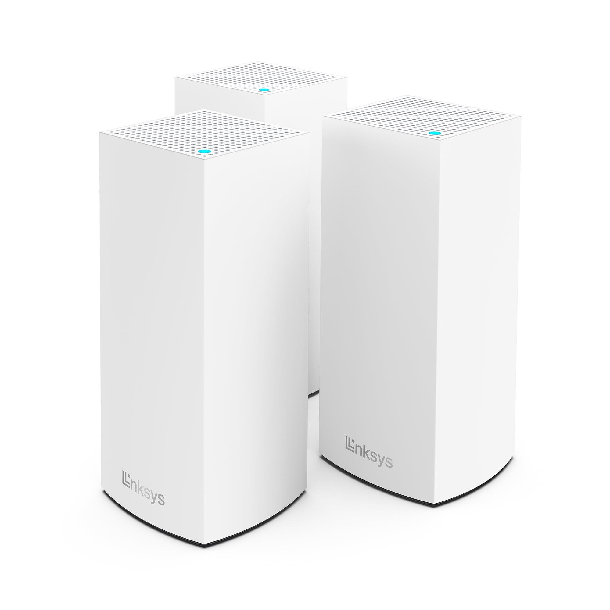 Linksys Atlas 6 Mesh-WiFi 6-System – Dual-Band AX3000 WLAN Router Extender mit 4-mal höherer Geschwindigkeit bis zu 3,0 Gbit/s – mehr als 75 Geräte und 558 m² Funkabdeckung – 3er-Pack, Weiß