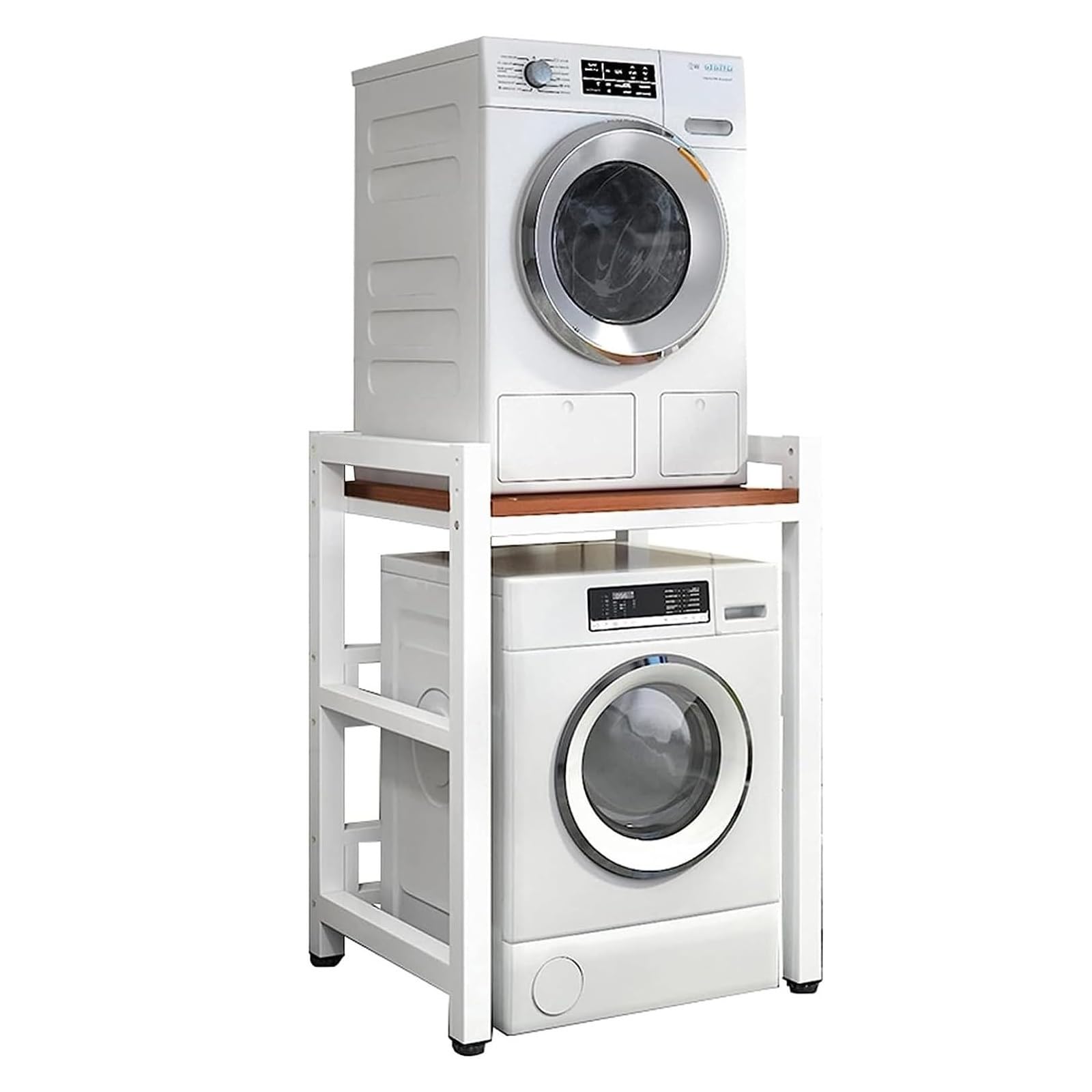 CGCSYZ Dryer Stand Height Adjustable Portable Stacking Kit for Washing Machine Tumble Dryer, Storage Rack Over Washing Machine Storage Unit, 300KG Load Capacity (F)