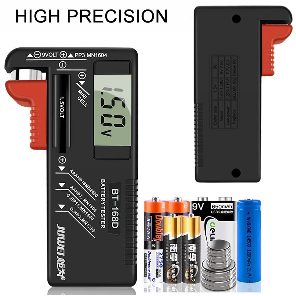 Greluma 2 Pz Tester batteria digitale universale per batterie AAA AA C D 9V 1,5V