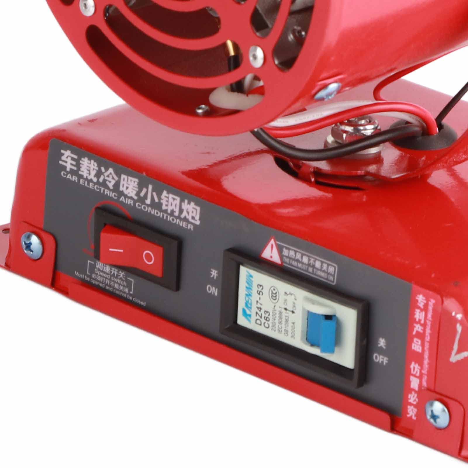 Calentador de Coche Portátil de 12V, Calefactor Coche Mechero de Aleación de Aluminio, 50 ℃ - 70 ℃, Calentador de Automóvil con Encendedor de Cigarrillos, 1000W-1200W, para Desempañar Cristales(12V)