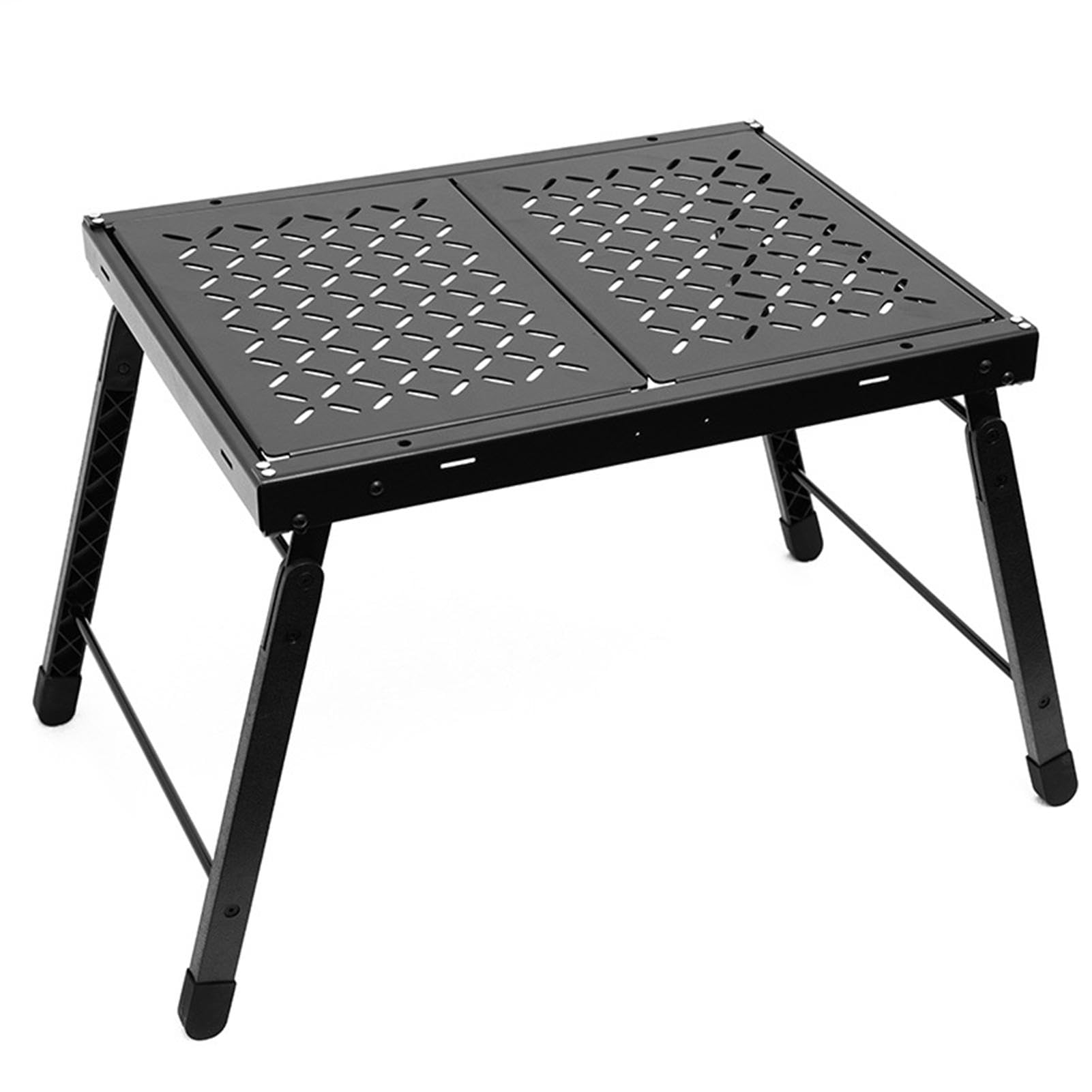 Mesa de camping portátil – Vajilla plegable resistente al óxido | Platos de comedor expandibles de corte de alta precisión para suministros y eventos al aire libre
