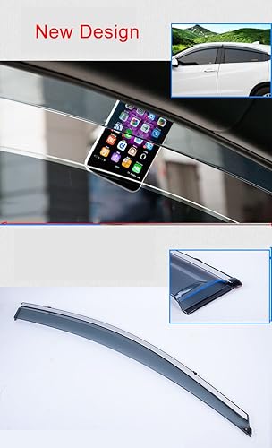 Miniatura 3 de KAITIAN 4 unidades de deflector de ventana de coche, protectores de lluvia cromados para BMW X5 xDrive40Li 2022 2023 2024 2025 2026