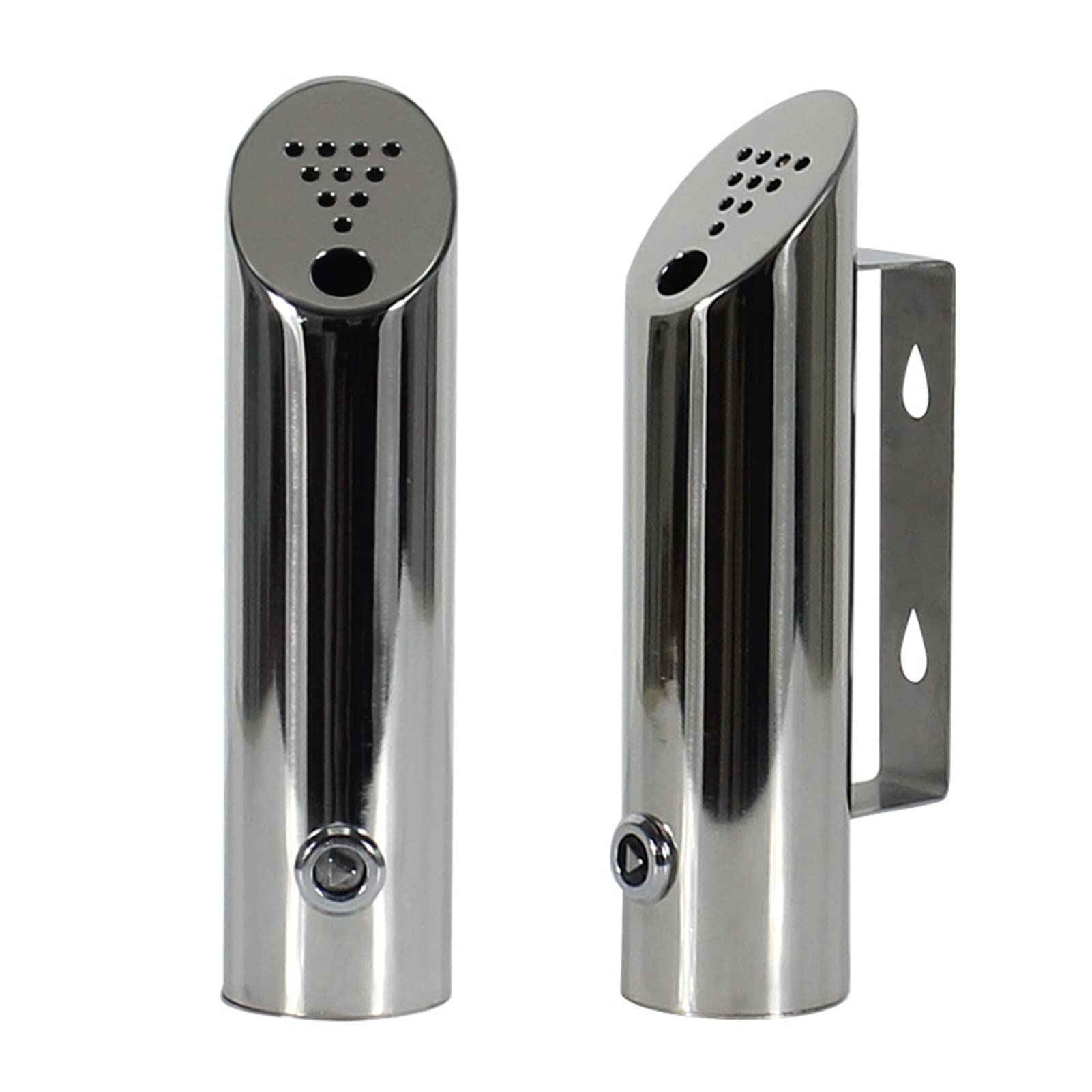 Cendriers Muraux Extérieurs - Lot De 2 En Acier Inoxydable - Avec Serrure - Résistants Aux Intempéries - Pour Terrasse, Hôtel, Restaurant