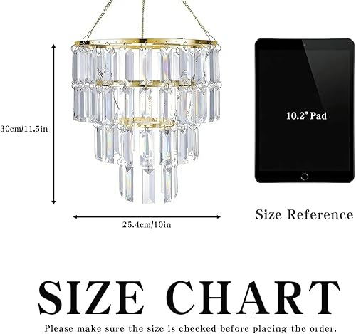 Miniatura 2 de Pantalla de Lámpara de Araña Moderna, Pantalla Colgante de Techo con Accesorio de Luz de Lámpara de Araña Falsa para Dormitorio de Niñas, A9.84 X