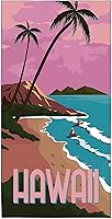 Vista 7 de Hawaii - Toalla de playa de gran tamaño de 36 x 72 pulgadas, secado rápido, sin arena, toalla de playa para lancha, toallas de microfibra suaves