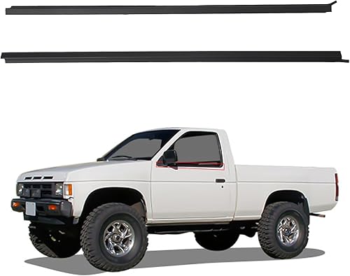 ZONFANT 2 unidades de cinturón de sellado de burlete para puerta exterior de automóvil, color negro, compatible con Nissan Pickup D21 1986-1994,