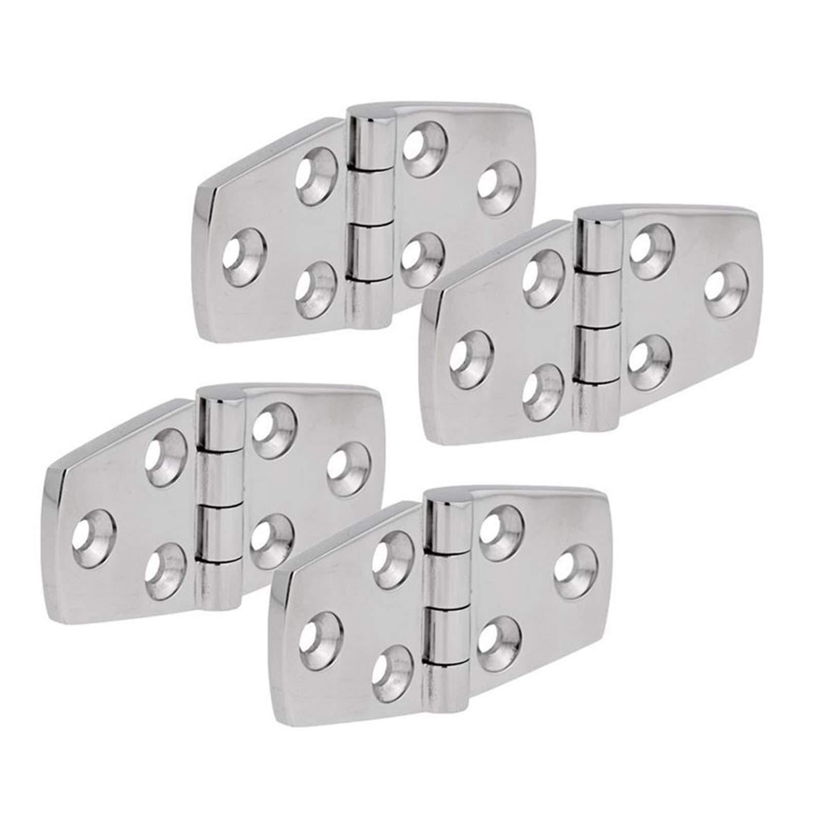 4pcs Stainless Steel Strap Hinges Door Hinges for Marine Yacht 76x38mm Drift Boat Accessories Wardrobe, Cupboard Tools Etc