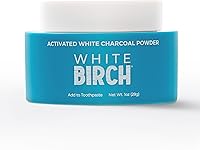 Vista 1 de White Birch Polvo de carbón blanco activado, carbón profesional para blanquear los dientes, cuidado bucal natural y sin flúor
