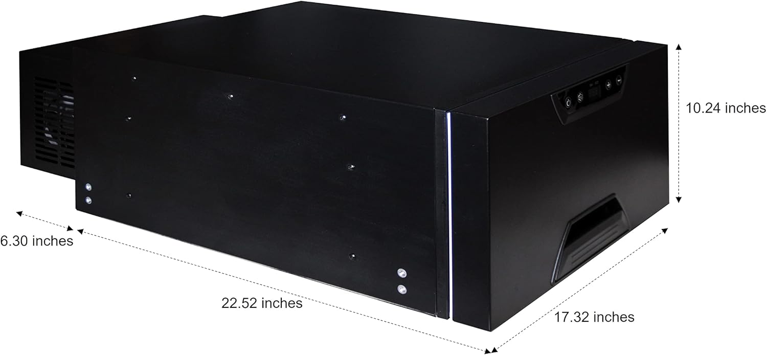EDHBay RV Car Protable Refrigerator 12V 24V 34 Quator 32L Drawer Freezer for Truck Van RV Camper SUV Boat Travel Camping Road Trips Tailgating -4℉~50℉ : Automotive