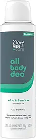 Dove Men+Care All Body, Desodorante Corporal Aerossol, Para o Corpo Todo, Aloe & Bamboo 150ml