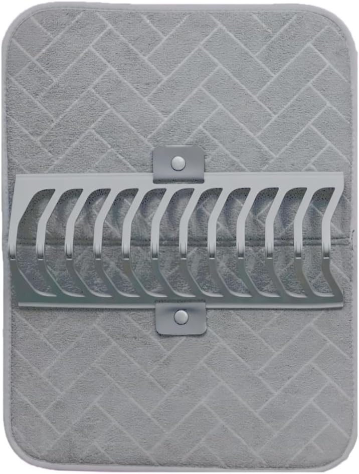 Foldable Dish Drying Rack With Efficient Drainage Holes Space Saving Design