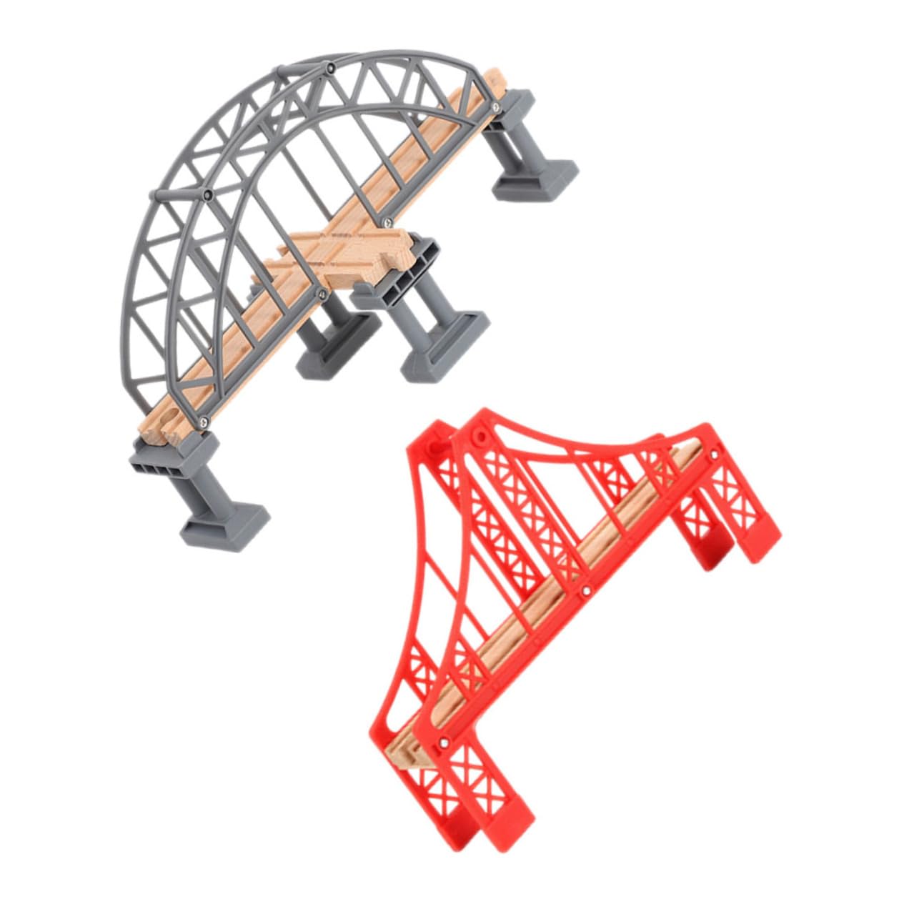 Milisten 2Pcs Train Bridge Little Railway Track Accessories for Imaginative Scene Building Compatible with Major Train Brands and Lightweight Design