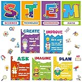 Zonon 61 Pack Science Classroom Decor Science Posters Stem Classroom Decorations Bulletin Board Cutouts Decals for Teachers Preschool Elementary Middle School Office Party Supplies