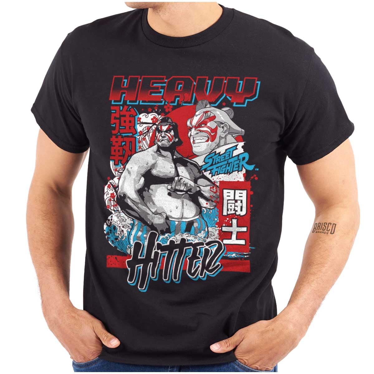 Street Fighter E Honda Heavy Hitter Graphic T Shirt Men or Women Black