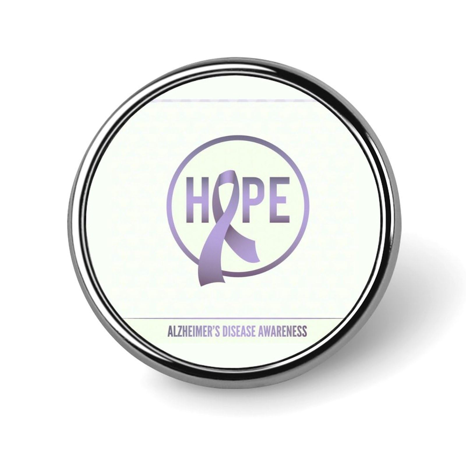 Alzheimer’s Disease Awareness Month Pins Round Buttons Brooches Enamel Lapel Pin Party Supplies Decor Badges for Hats Clothes Bags