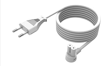 Flexson Câble d'alimentation pour SONOS Era 100 et 300, Ray, Arc, SUB (GEN 3), SUB-Mini, AMP, Beam, Play Base, PLAY5 (GEN 2) – Blanc (UE) 5 m
