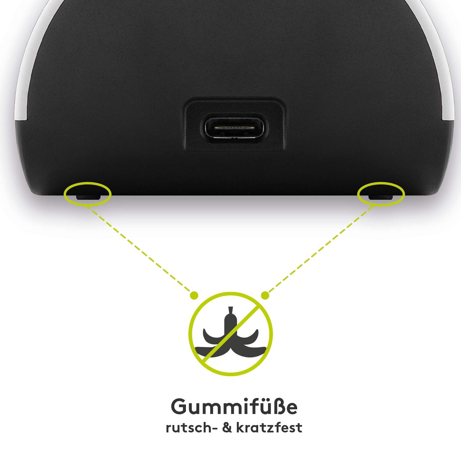 Goobay 52765 PS5 Ladestation für Controller/Ladegerät für 2X DualSense Wireless Controller der PlayStation 5 / USB-C