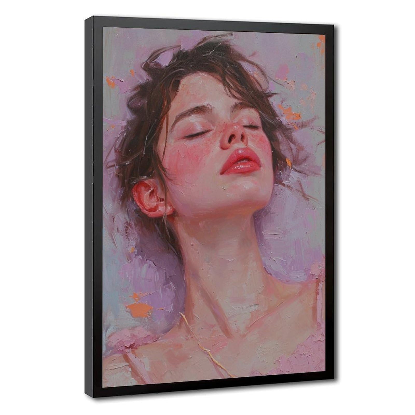 Bareronor Pastel Preppy Girl Portrait Canvas Poster Wall Art Decor Print Picture Paintings for Living Room Bedroom Decoration 20" L X 30" W