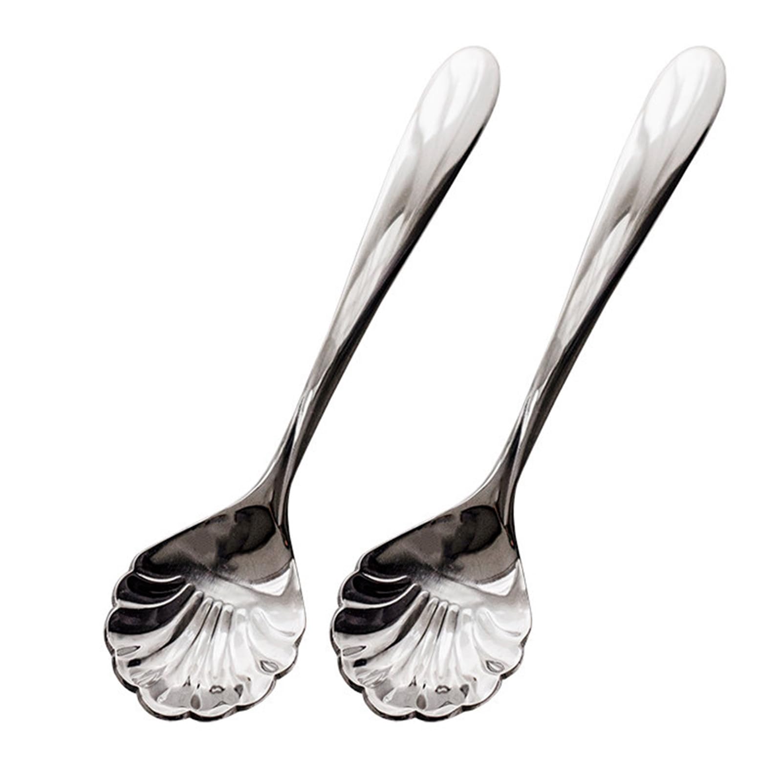 TQUXNGA 2Pcs Ice Cream Spoons with Ergonomic Handle Practical Dessert Serving Spoon Easy to Clean for Desserts Flexible Kitchen Spoon