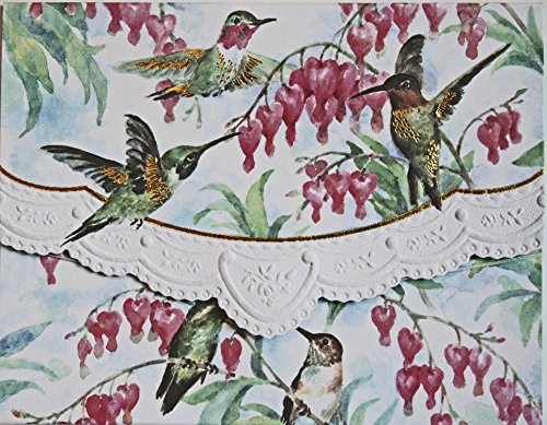 Carol Wilson Fine Arts Inc Hummingbirds Blank 10 Card Set Portfolio