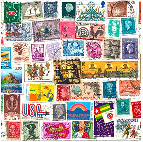 1000 Stamps From World Countries Mixed Philately Used Postage Stamps Off Paper #TOP1