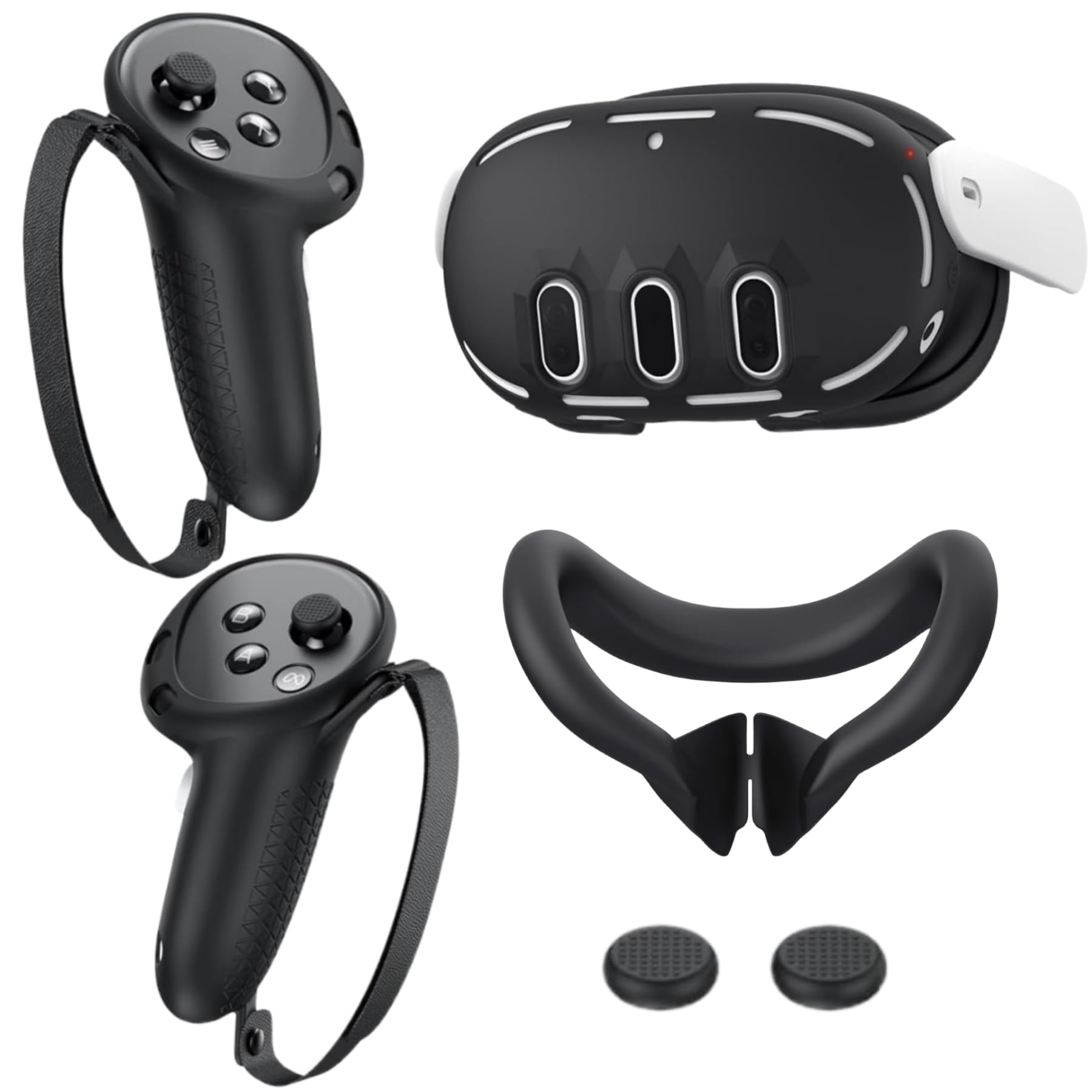 Silicone Protective Cover Set Compatible with Meta/Oculus Quest 3 Accessories,Silicone Covers Contain VR Shell Cover&Controller Grip Cover&Silicone Face Cover for The Protection. (B0CM22H757) Amazon Price History, Amazon Price Tracker