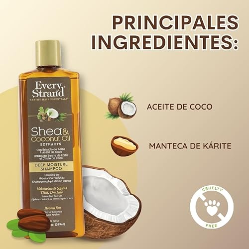 Miniatura 4 de Every Strand Champú humectante profunda de aceite de karité y coco