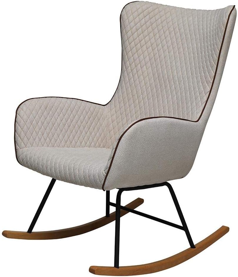 PAN Home Rosaline Rocking Chair, Light Grey