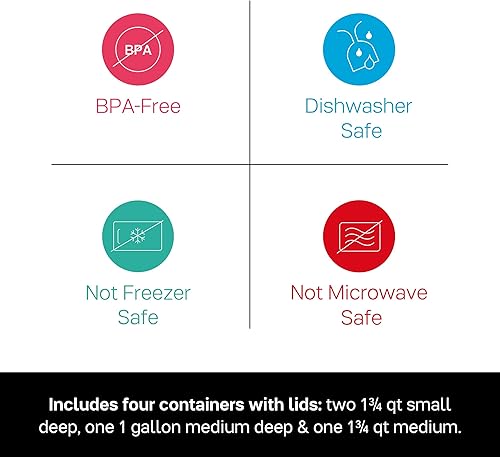 Miniatura 4 de TUPPERWARE Juego de inicio de marca FridgeSmart  4 recipientes para almacenar y prolongar la vida útil de los productos  tapas apto para