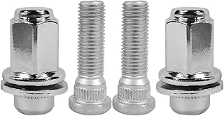 iDeretool Chrome M12x1.50 Hub Bolt Wheel Lug Stud Nut Set for Toyota Chrome Corolla Camry 4Runner Land Cruiser Supra Lexus GX460 ES300 90942-01058 90942-02049 (4PCS)