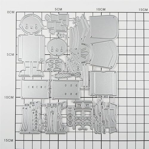 Miniatura 6 de Troqueles de corte de metal pequeños soldados para hacer tarjetas, kit de troqueles en relieve de papel, suministros de bolsillos de almacenamiento,