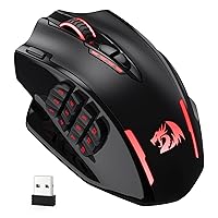 Redragon M913 Impact Elite - Mouse da gioco wireless 16.000 DPI con 20 pulsanti programmabili