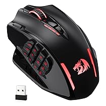 Redragon M913 Impact Elite – Mouse da gioco wireless 16.000 DPI con 20 pulsanti programmabili, 45 ore di funzionamento a batteria e sensore ottico Pro, 12 pulsanti laterali