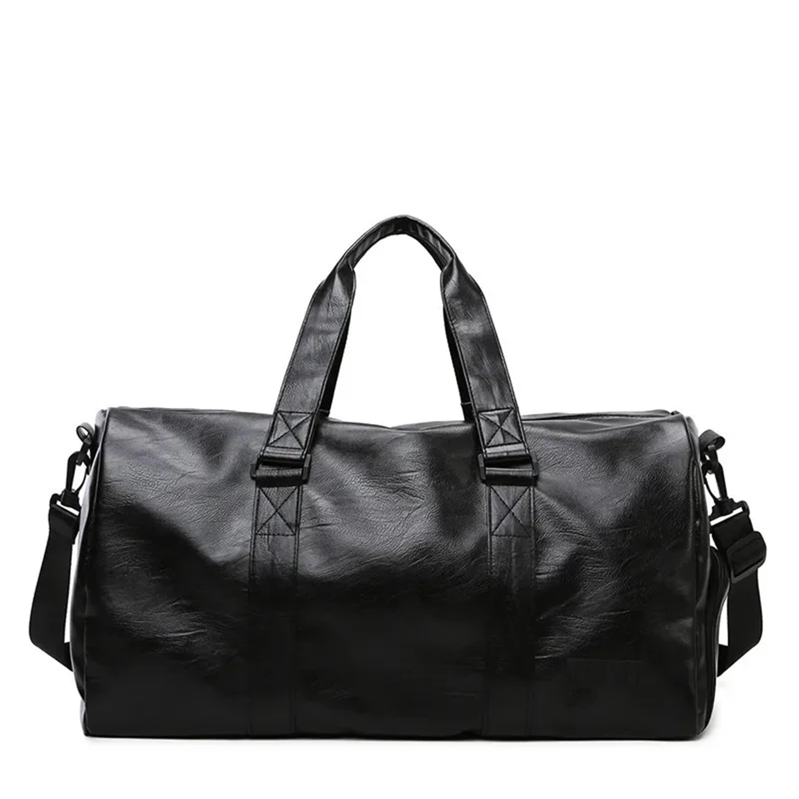 Große Leder-Fitness-Umhängetasche für Herren Große Kapazität Reise Schultertasche Männer Frauen Weiche Leder Handtasche Sport Fitness Tasche(Color 2)