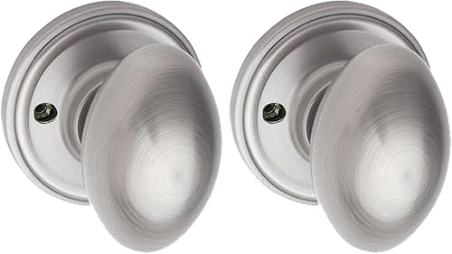 Vista 60 de Copper Creek EK2030PS - Pomo para puerta de huevo, función de privacidad, 1 paquete, en acero inoxidable pulido