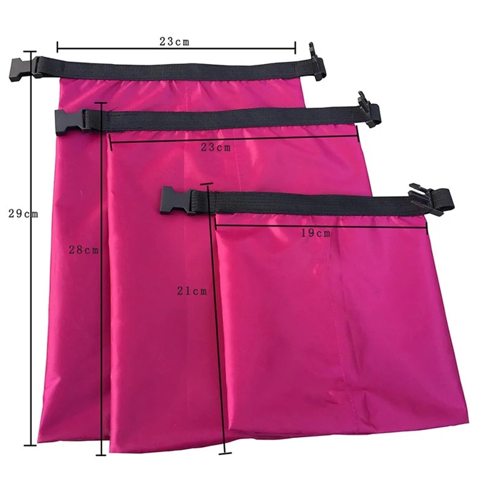 Trockensäcke Für Boote Wasserdichter Trockensack- 3 Stück wasserdichte Trockentasche, Aufbewahrungstasche, Rafting, Kanufahren, Bootfahren, Kajakfahren(Pink)